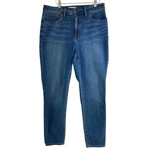 Madewell Pants Womens 31 Blue Denim Jeans Ladies Curvy High Rise Skinny Crop